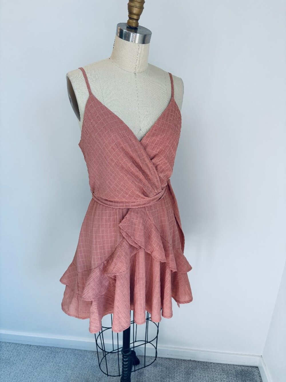 🌸 Trixxi Pink Coquette Ruffled Mini Dress (from Altar'd State) Medium  🌸